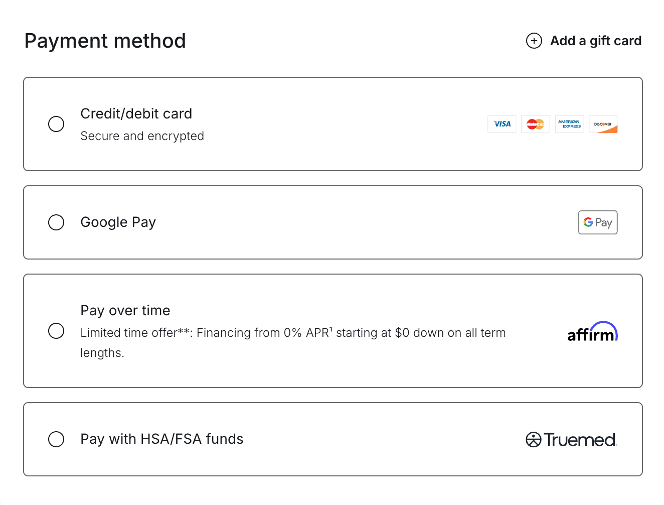 Find Truemed at checkout